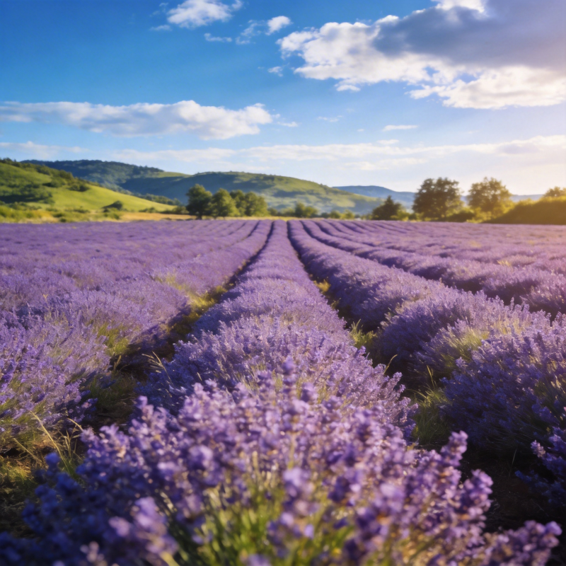 薰衣草田美景图片