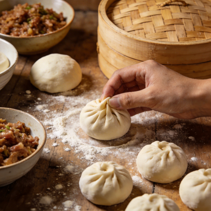 手工包包子图片