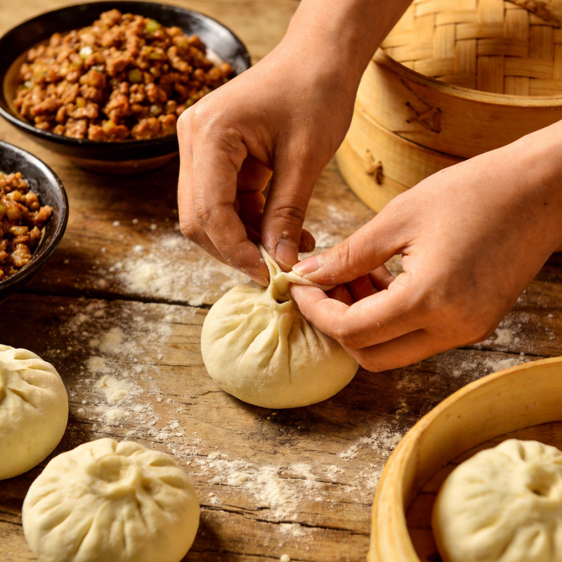 手工包包子图片