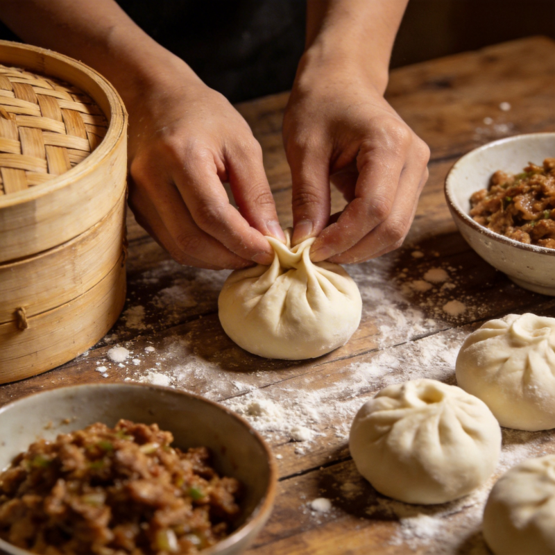 手工包包子图片