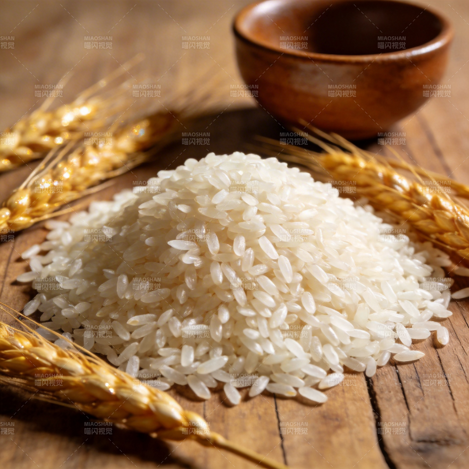 稻米与麦穗静物图片