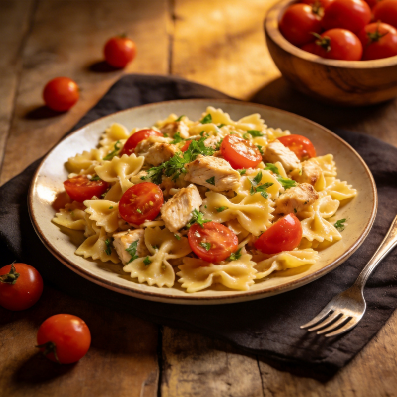 鸡肉意面配番茄图片