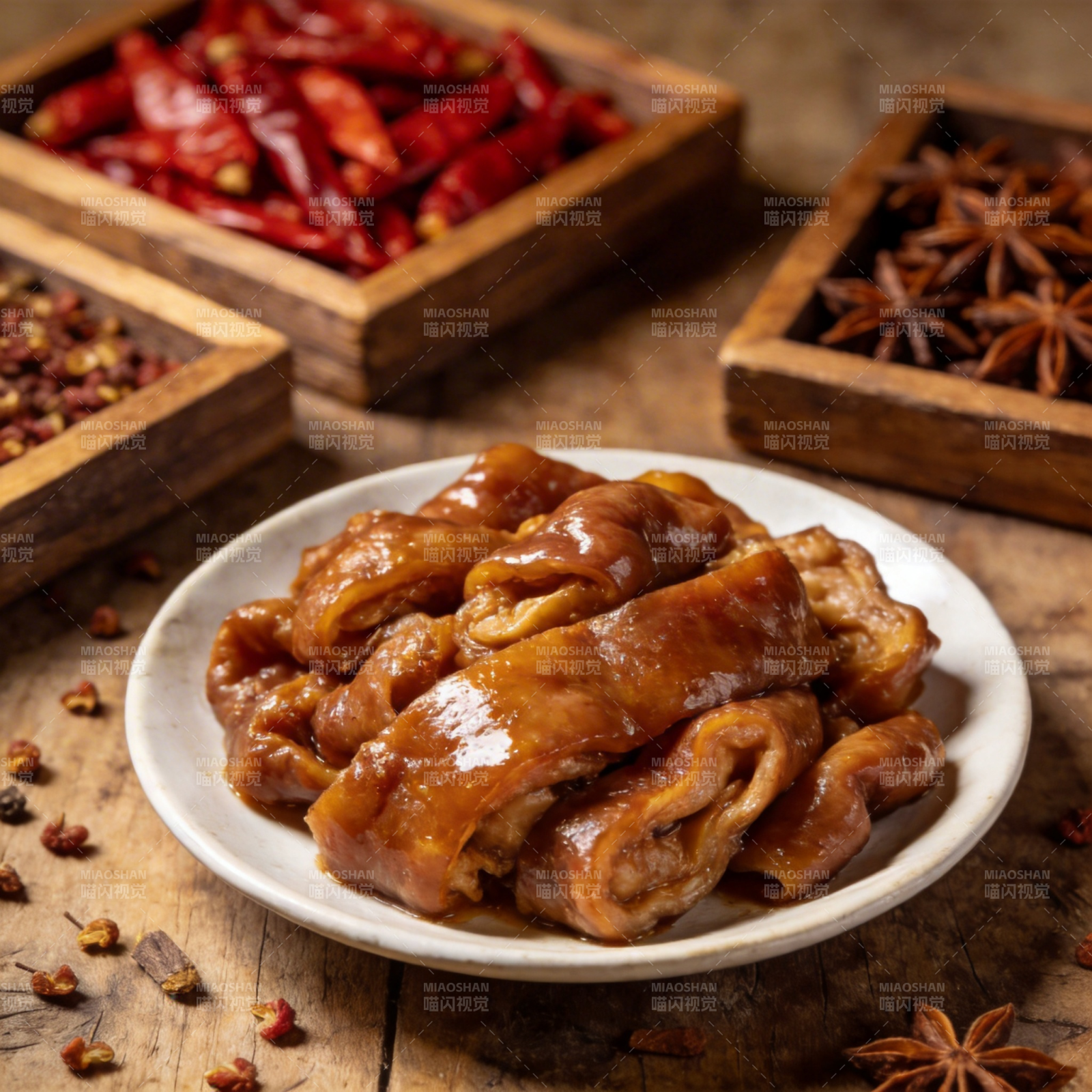 麻辣卤味肠图片