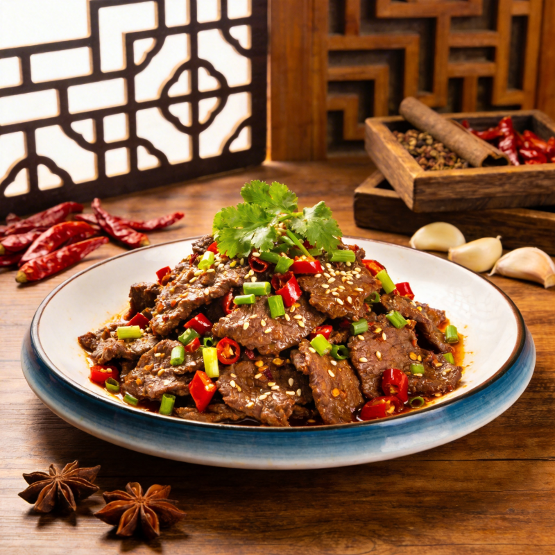 香辣牛肉片图片