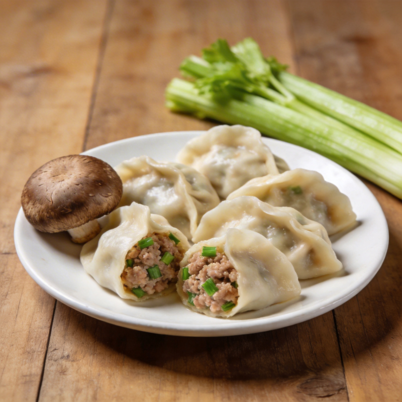 鲜肉香菇饺子图片