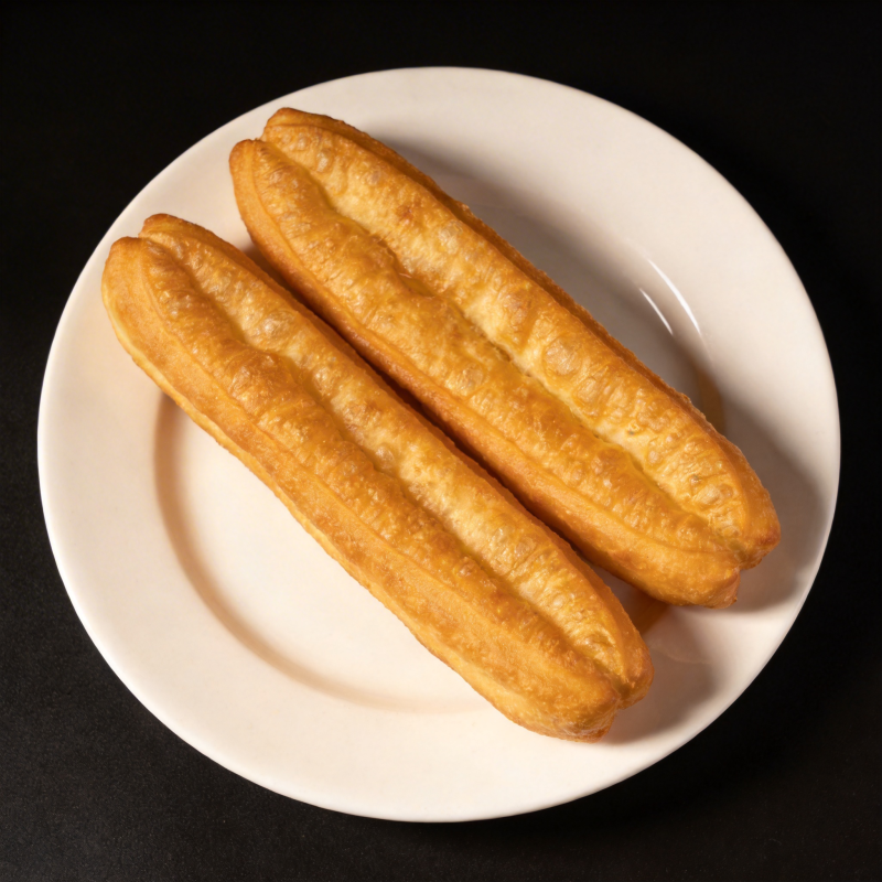 金黄油条两根图片