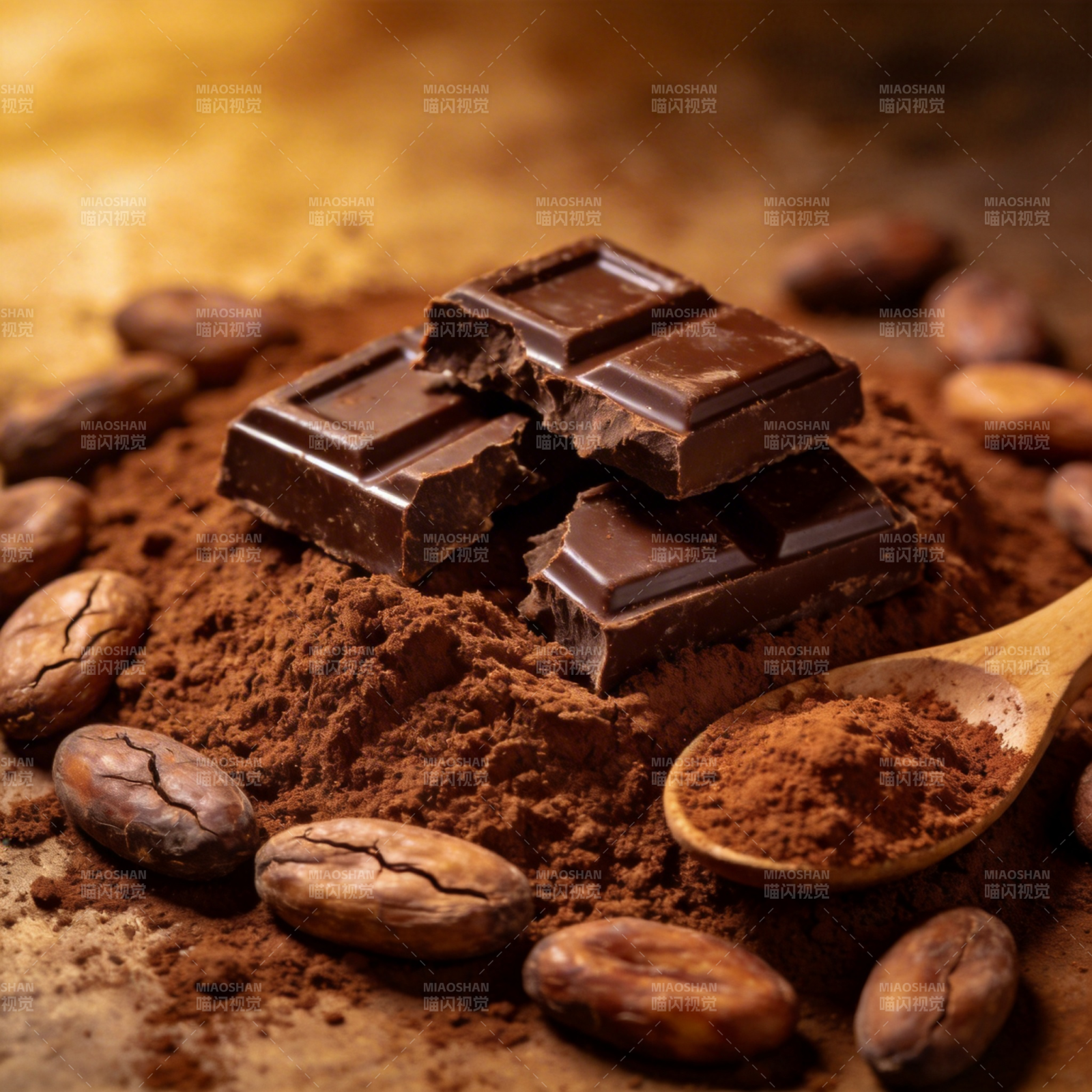 巧克力与可可豆图片
