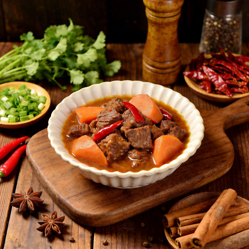 香辣牛肉炖胡萝卜图片
