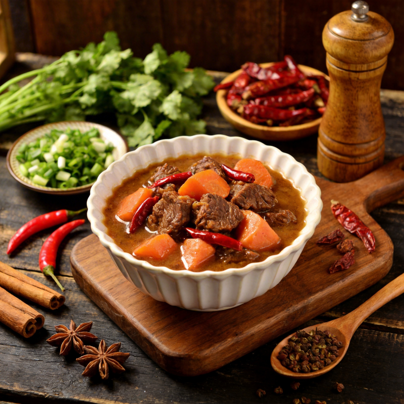 香辣牛肉炖胡萝卜图片