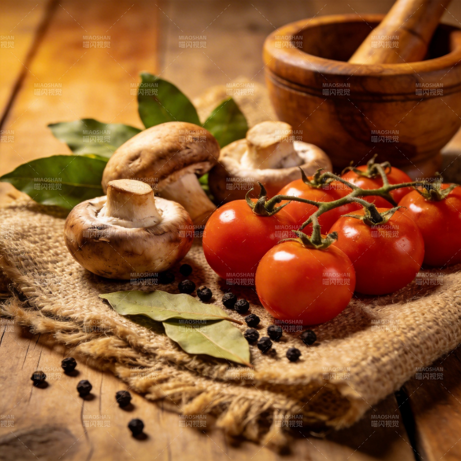 番茄香菇配香料图片