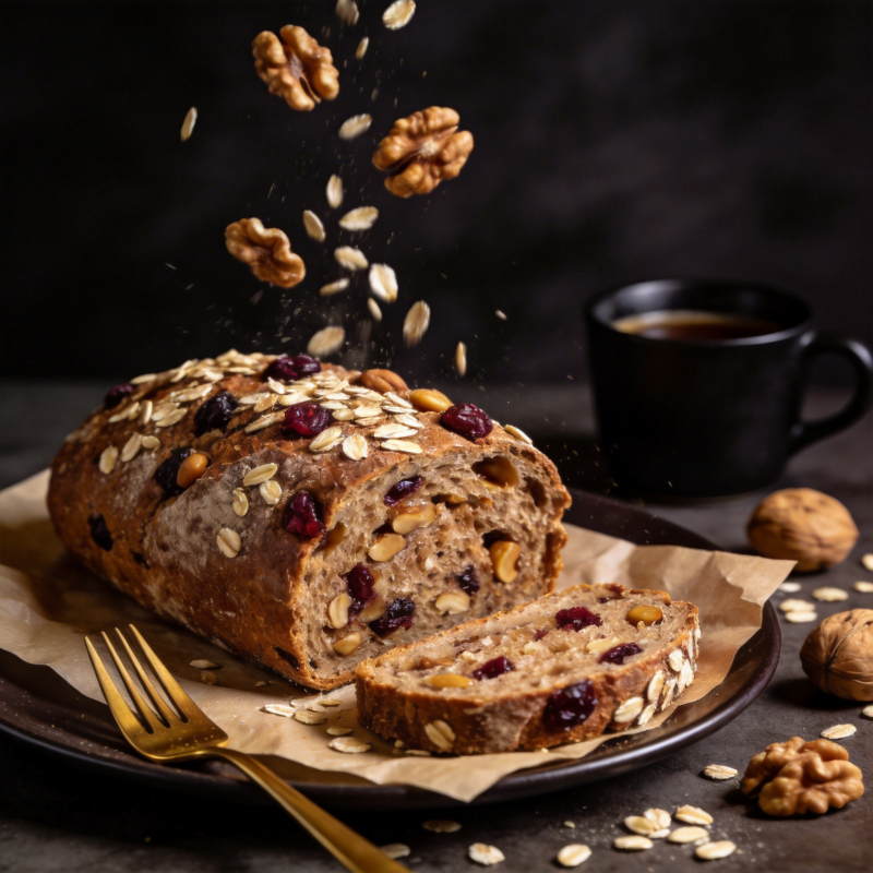 坚果果干面包图片