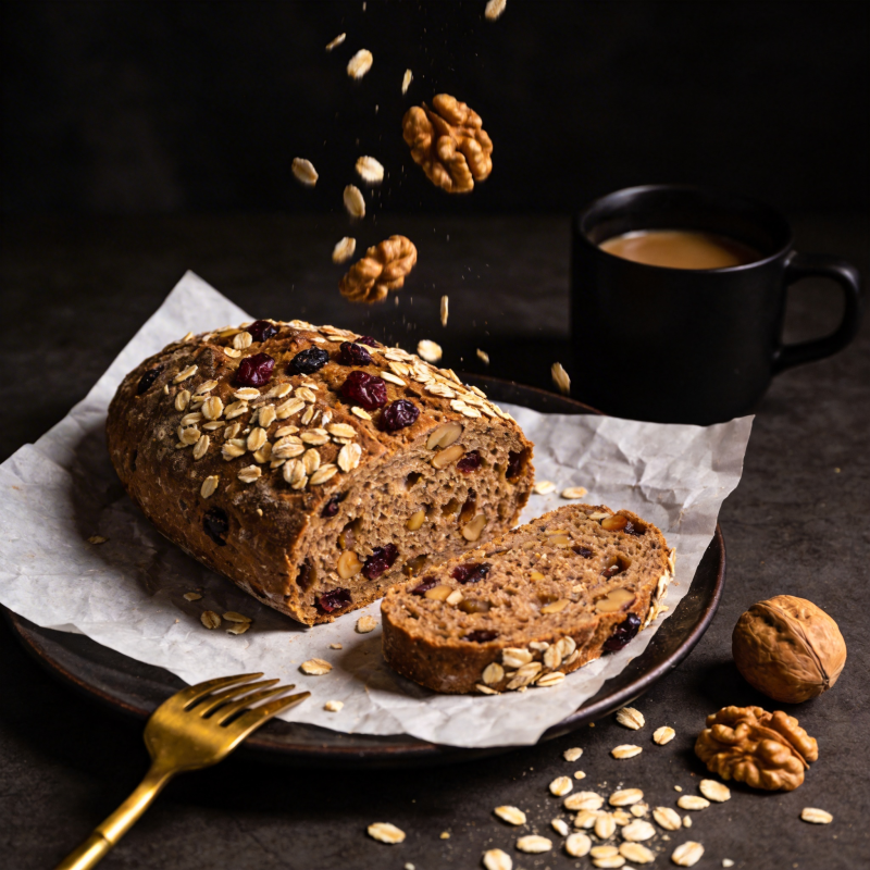 燕麦坚果面包图片