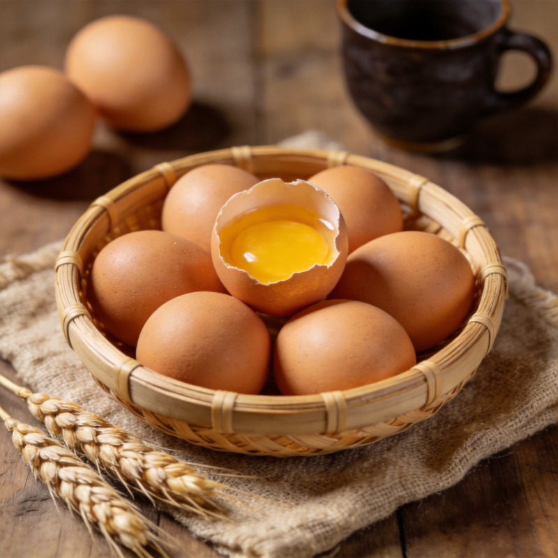 新鲜鸡蛋篮图片