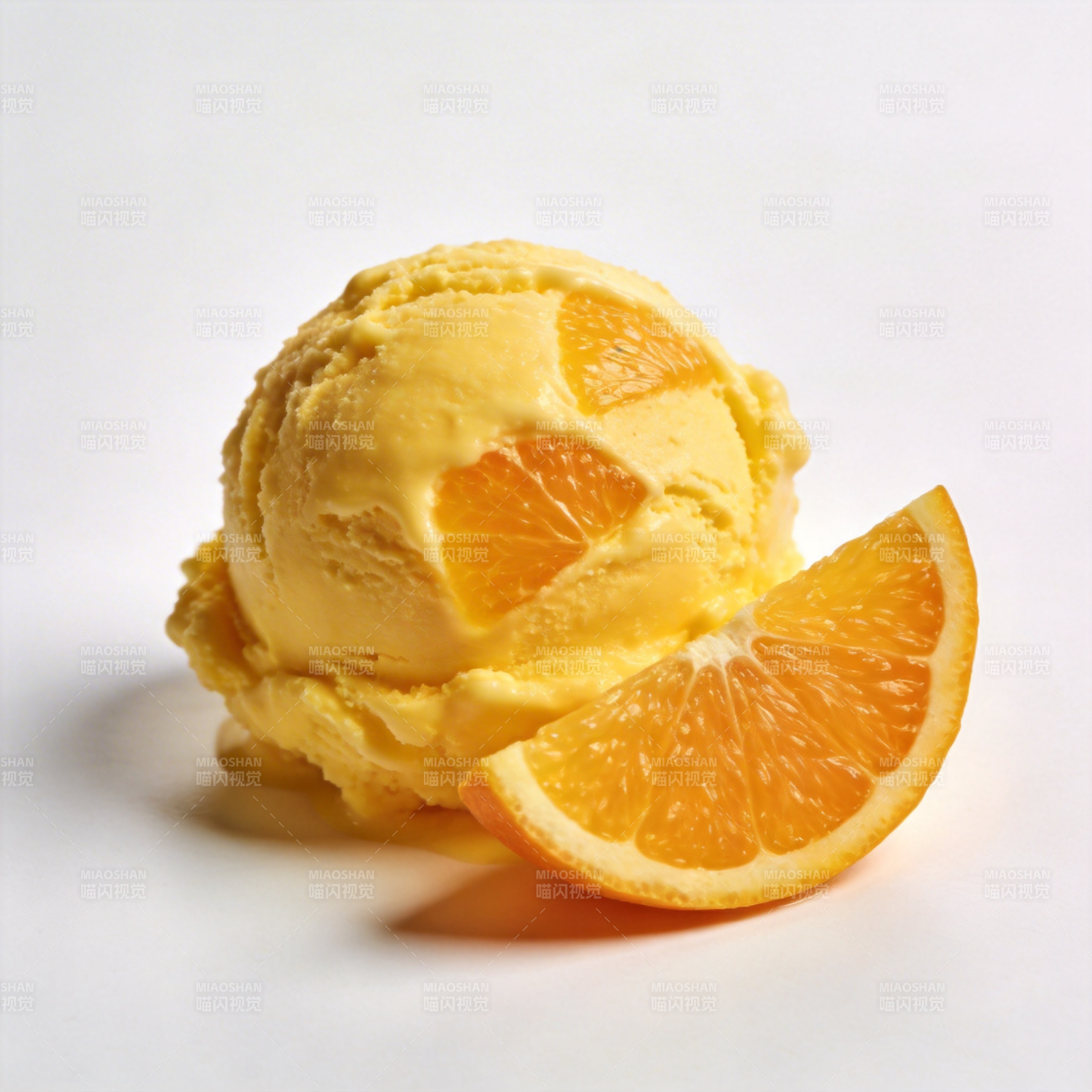 橙味冰淇淋图片