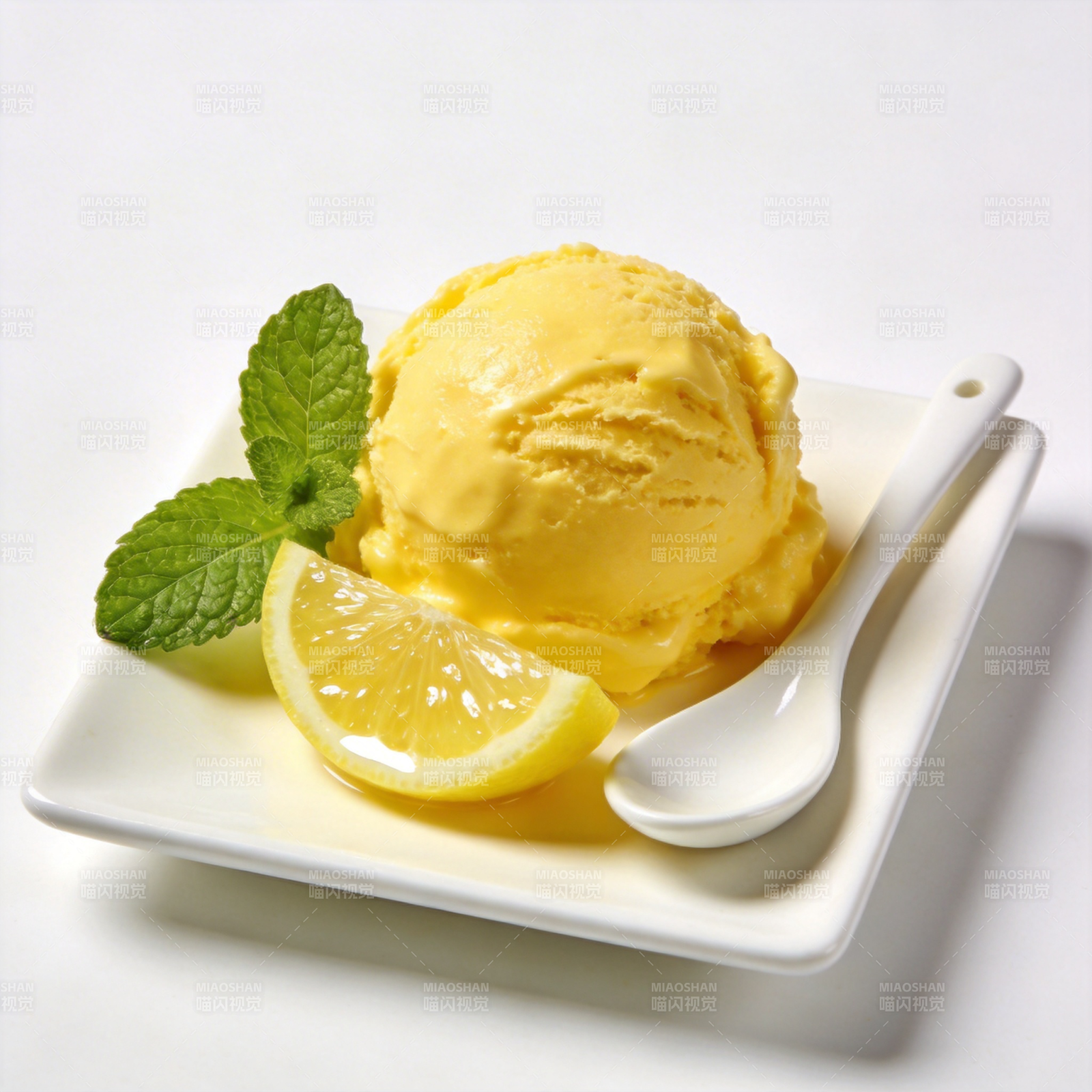 柠檬冰淇淋图片