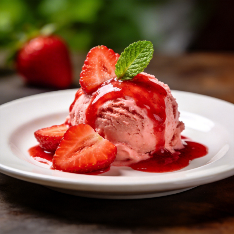 草莓冰淇淋图片