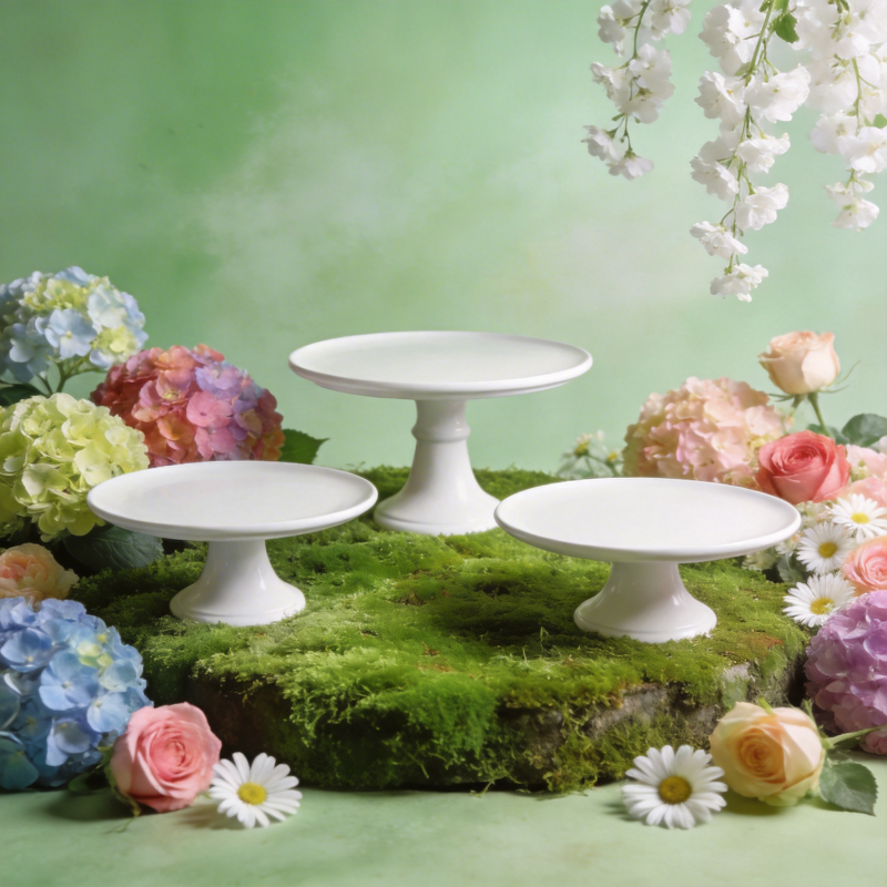 花间三足盘图片