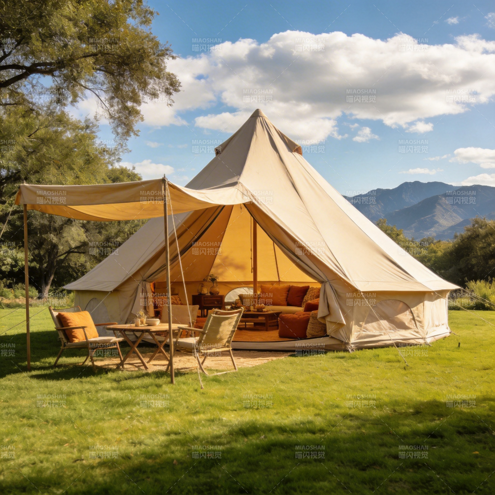 豪华露营帐篷图片