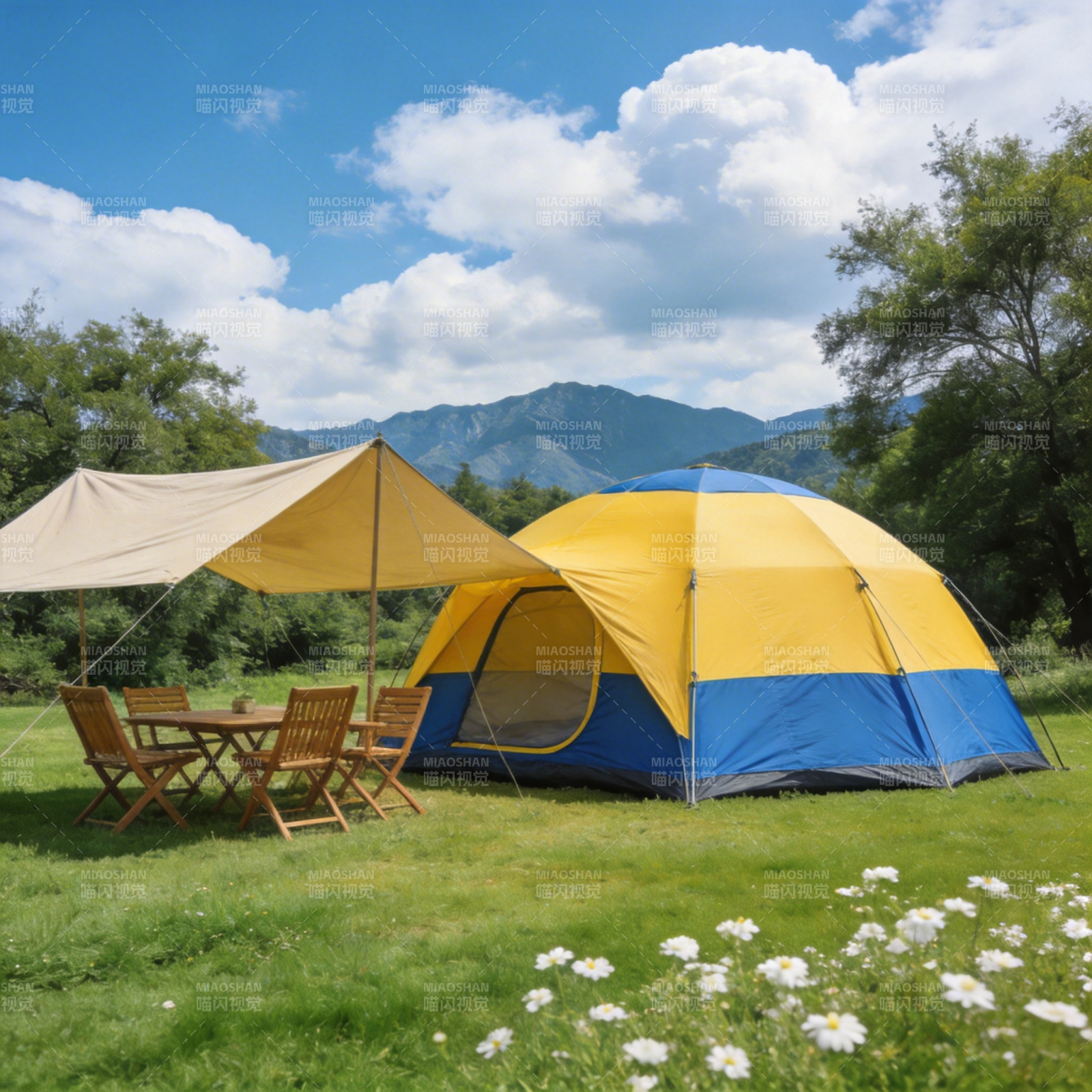 山野露营 惬意时光图片