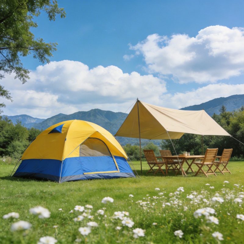 露营野趣 山间小憩图片