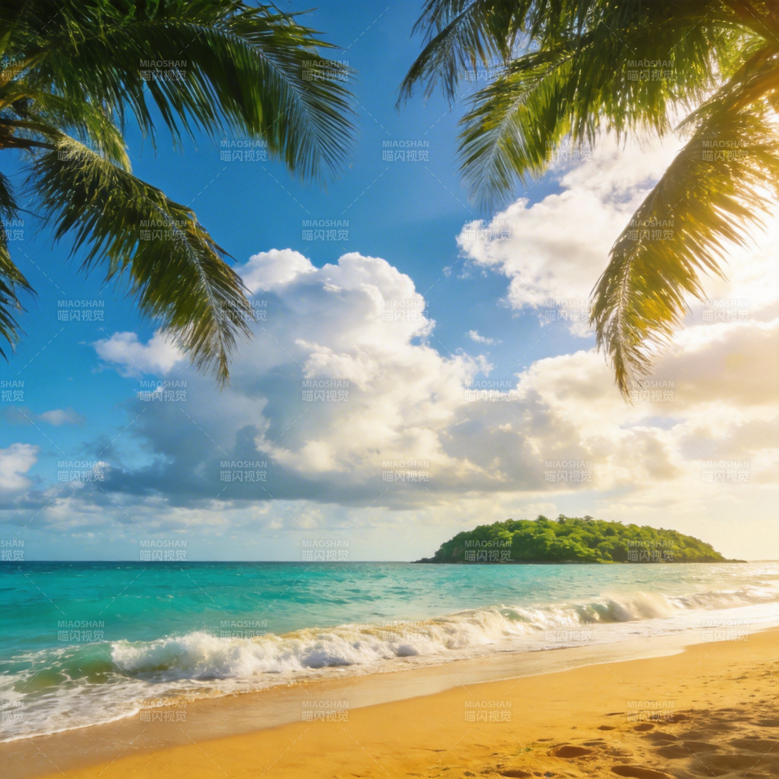热带海滩风光图片