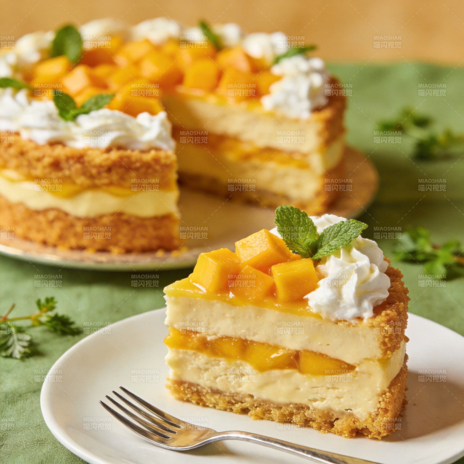 芒果奶油蛋糕图片