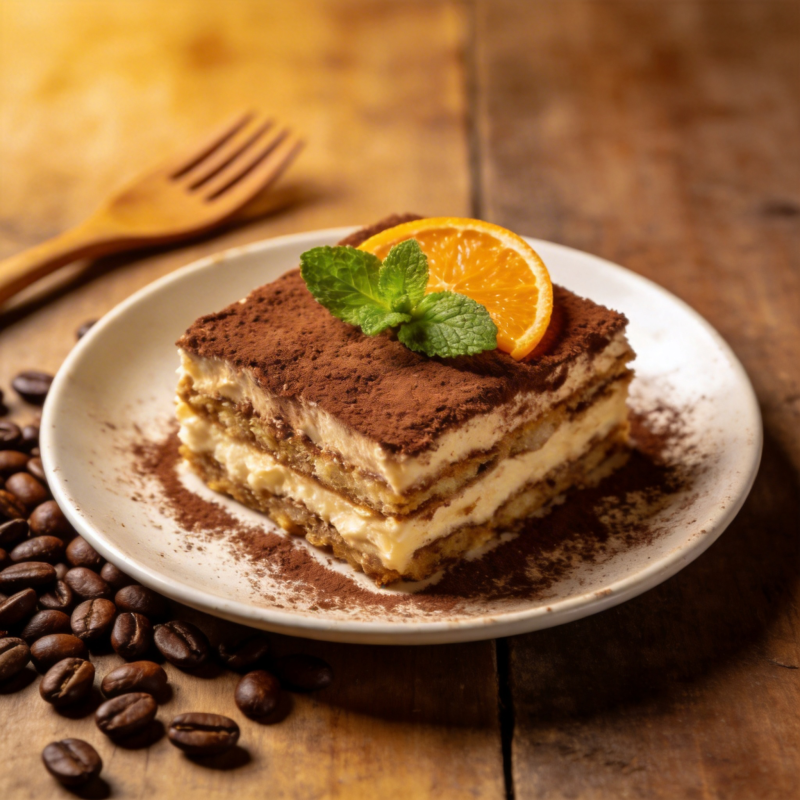 橙香提拉米苏图片