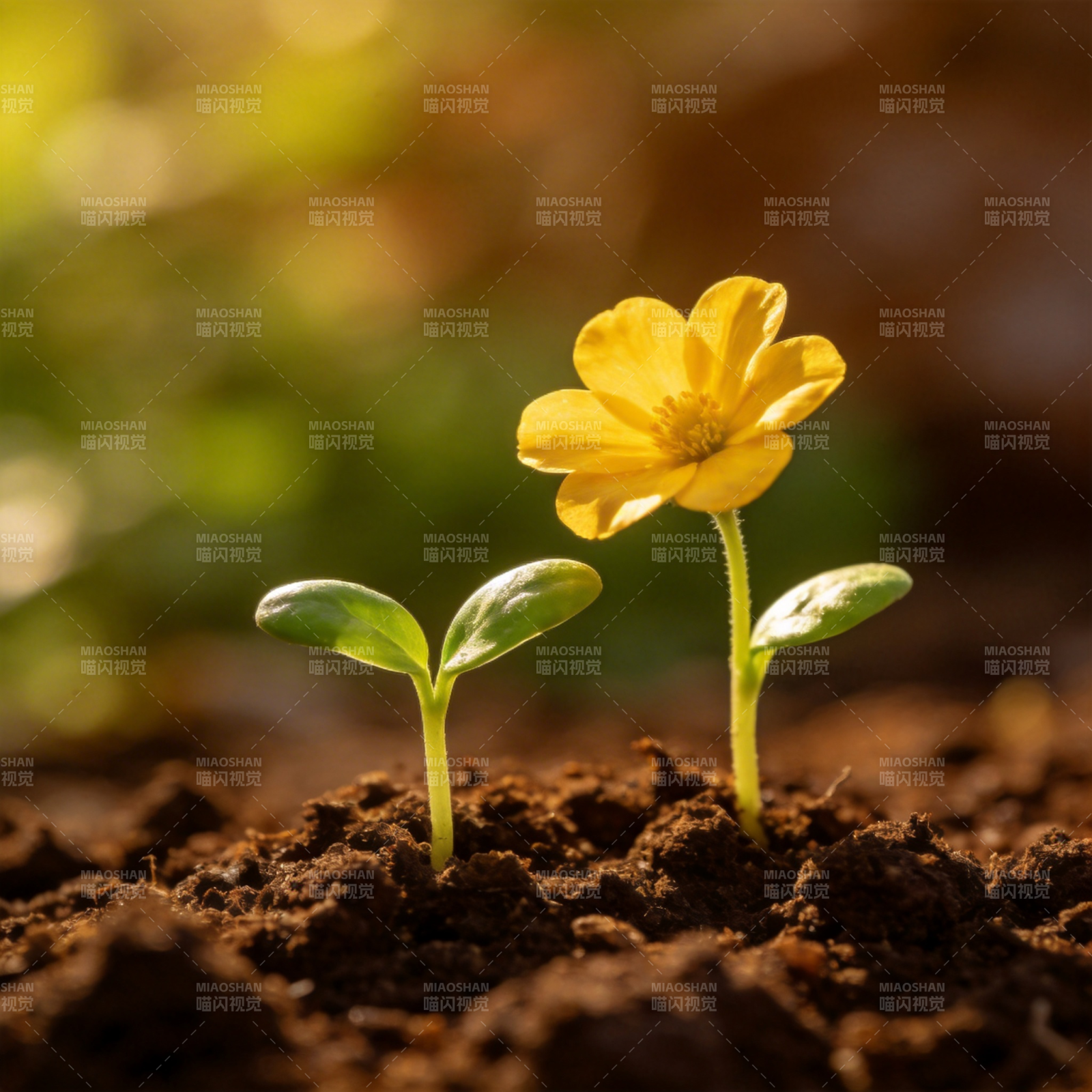 新芽绽放生机图片