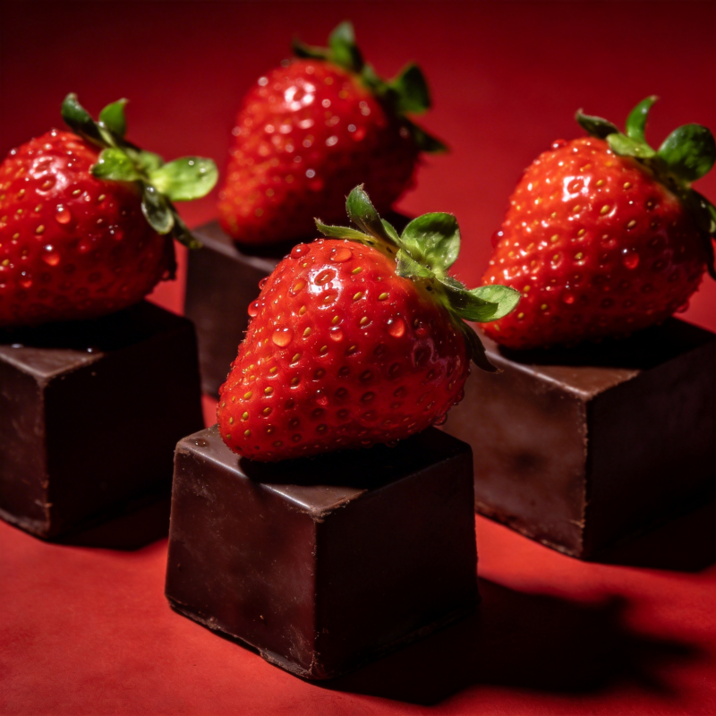 草莓巧克力甜点图片
