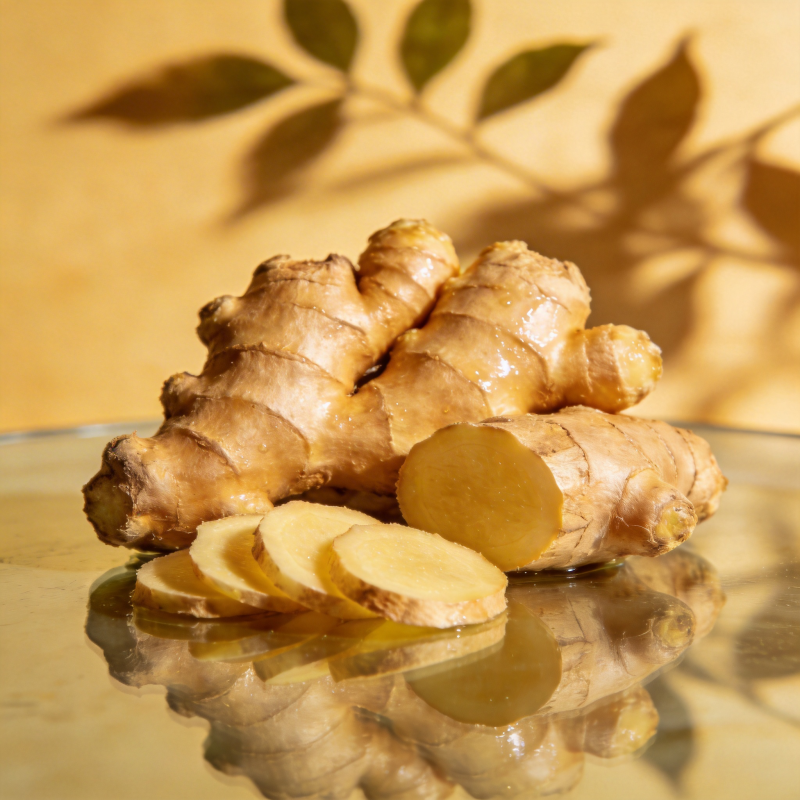 姜片与姜块静物图片