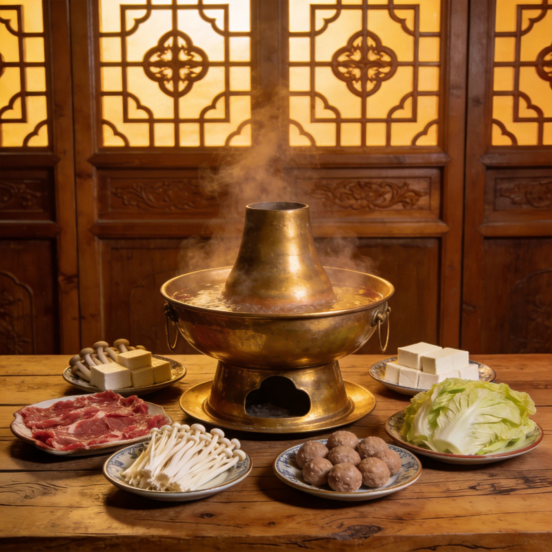 铜锅涮肉宴图片
