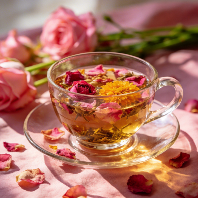 玫瑰花茶香氛图片