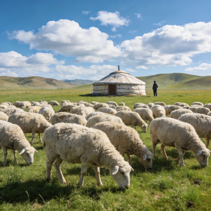 草原牧羊图图片