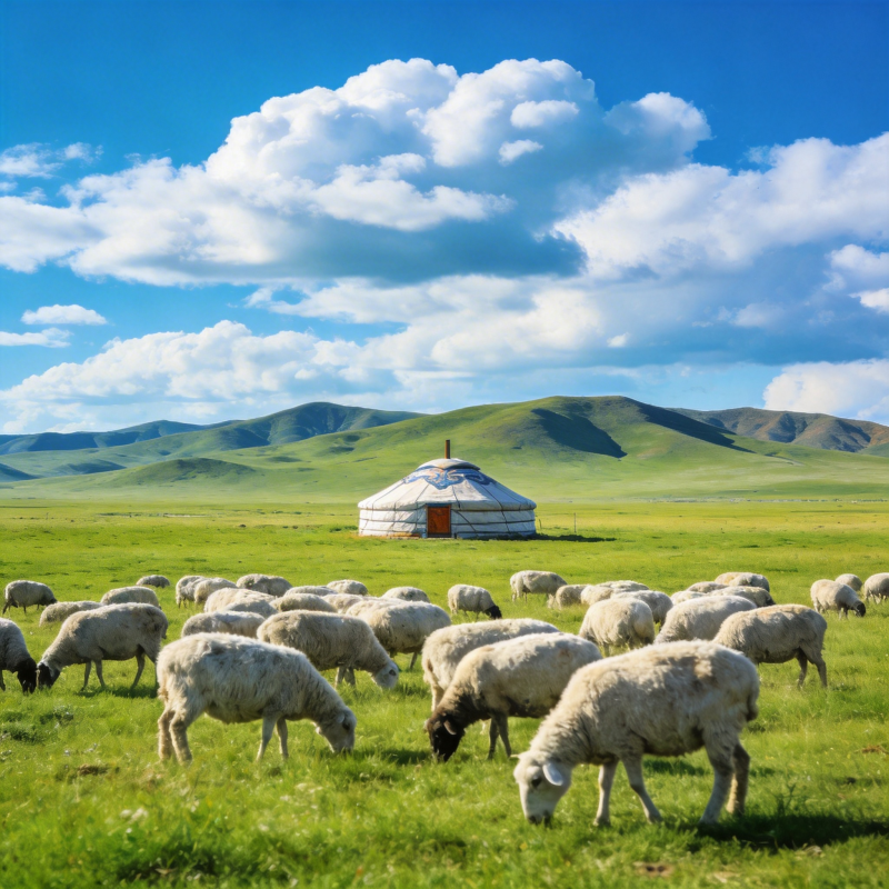 草原牧羊图图片