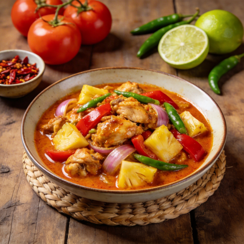 泰式菠萝鸡煲图片