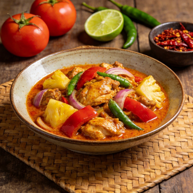 泰式菠萝鸡咖喱图片