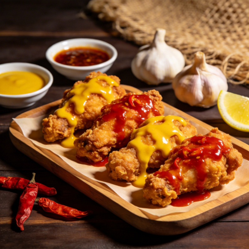 辣味炸鸡翅图片