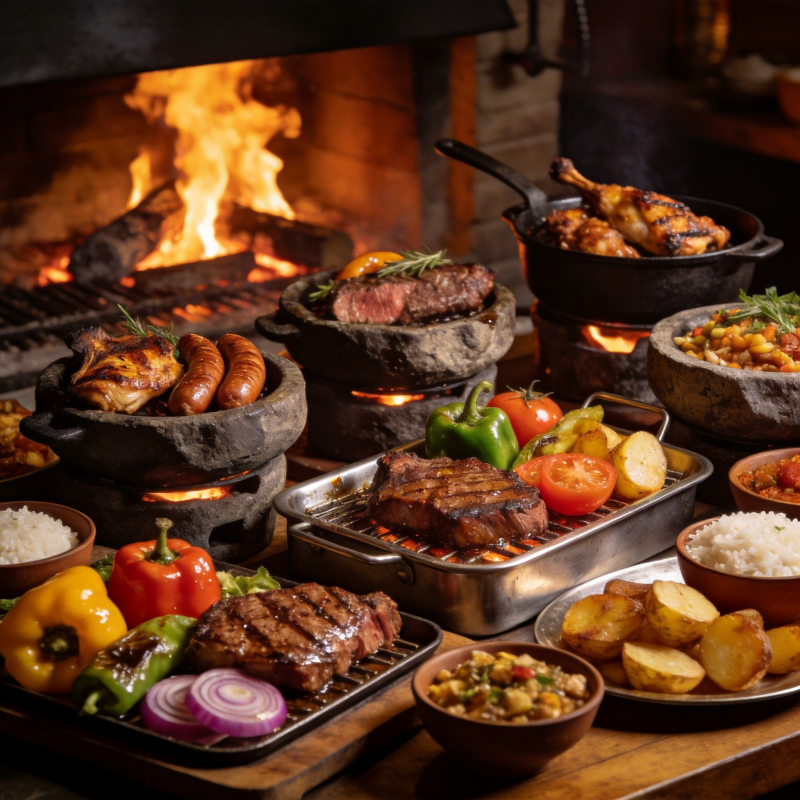 火焰烤肉盛宴图片