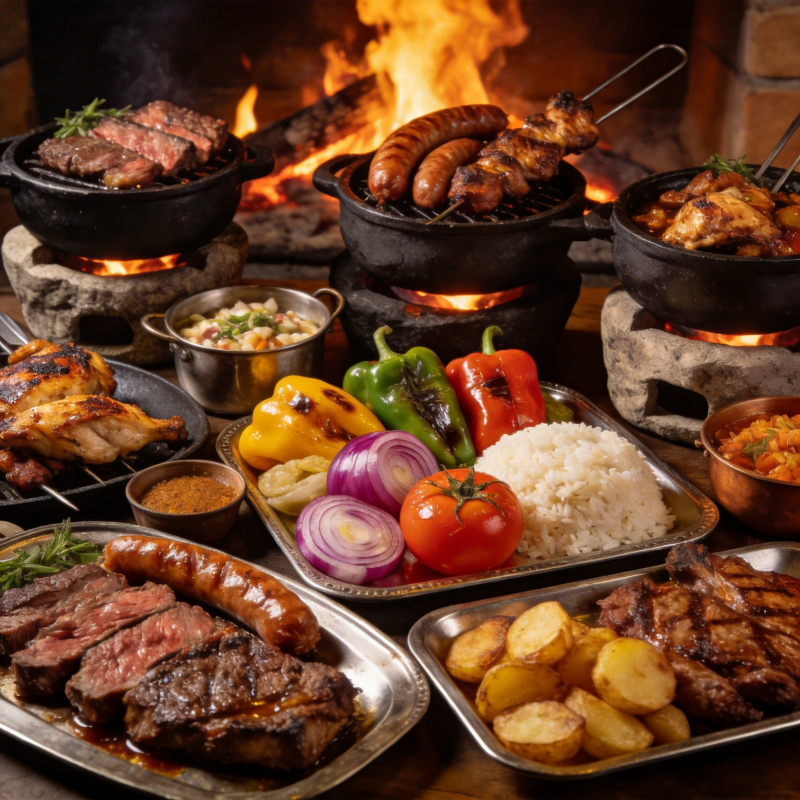 火焰烧烤盛宴图片