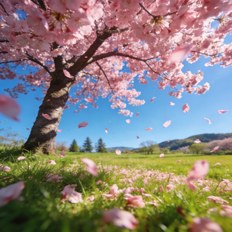 樱花纷飞春意浓图片