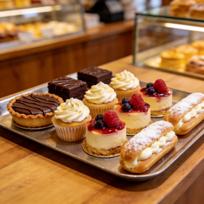 精致甜点拼盘图片