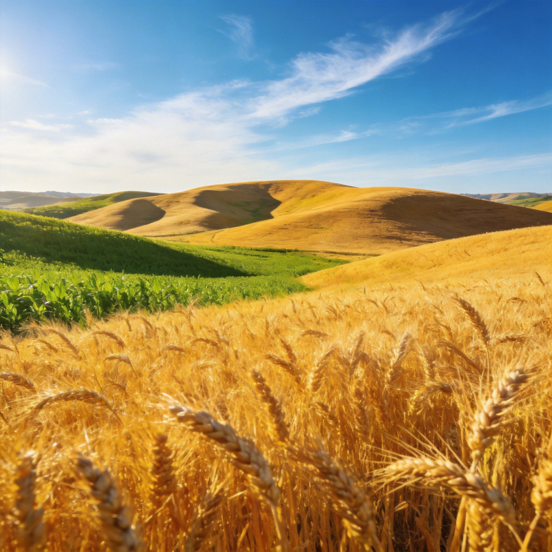 金麦田野风光图片