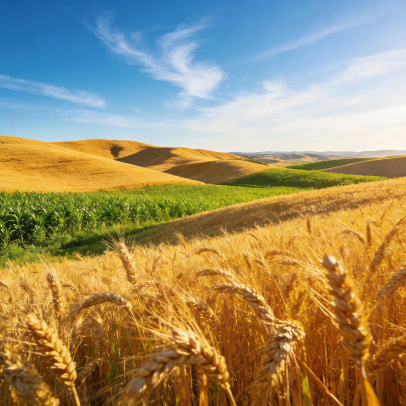 金麦田野风光图片