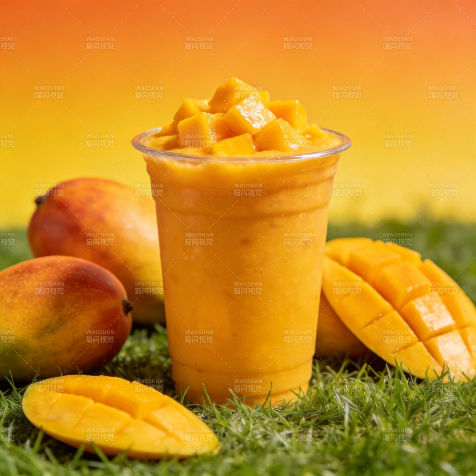芒果奶昔 清新美味图片