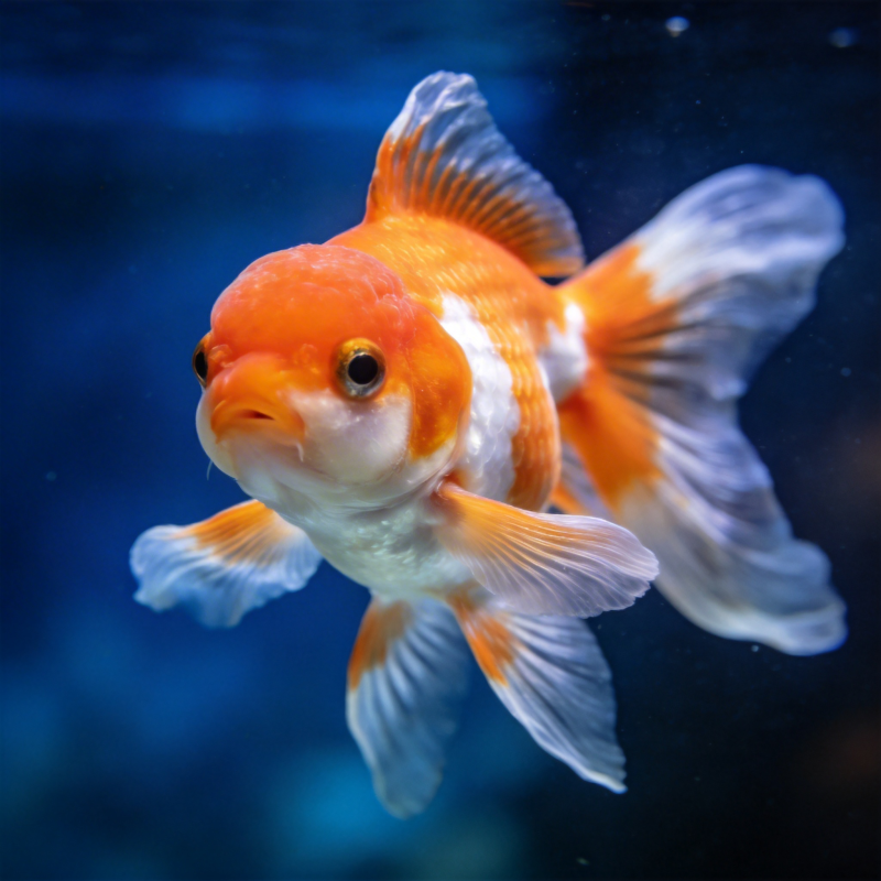 金鱼游动水中图片