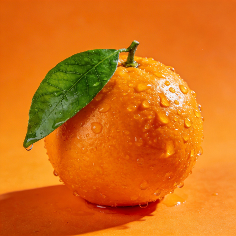 橙子上的水珠图片