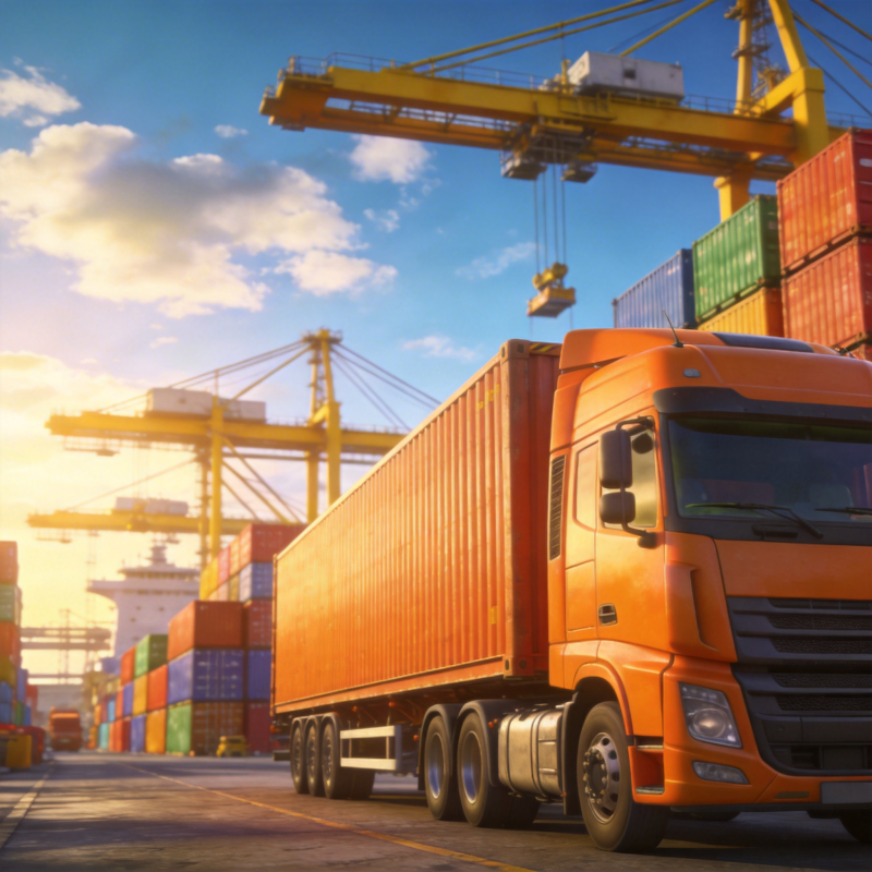 港口货运繁忙图片