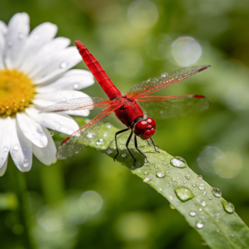 红蜻点水花图片
