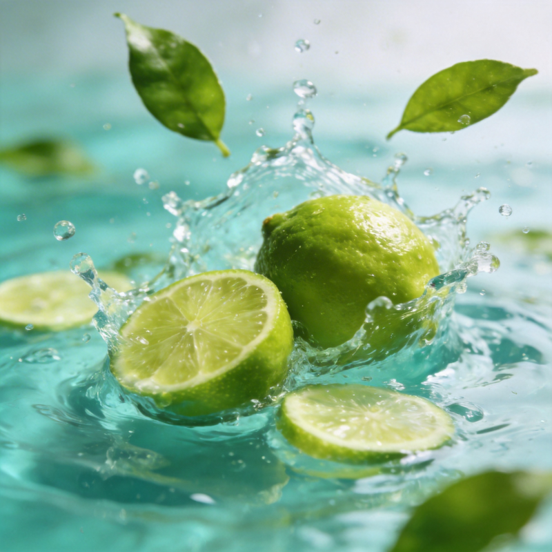 青柠水花飞溅图片