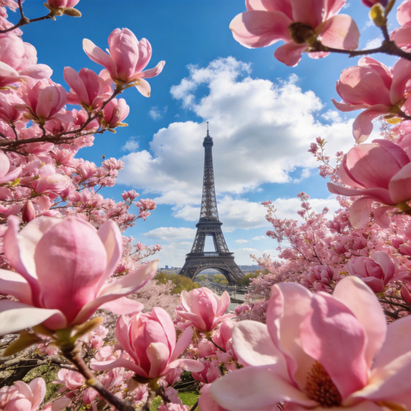 巴黎春日花海图片